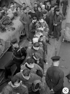 Crew Of U Boat 593 Held As Prisoners Of War 16.12.1943 (photo: US Government Archive)